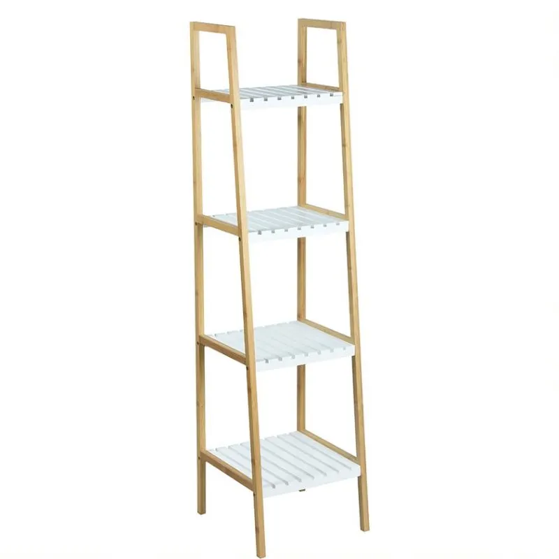 4 Tier Bamboo Shelf - 35cm x 35cm x 138cm