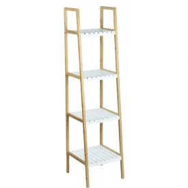 4 Tier Bamboo Shelf - 35cm x 35cm x 138cm
