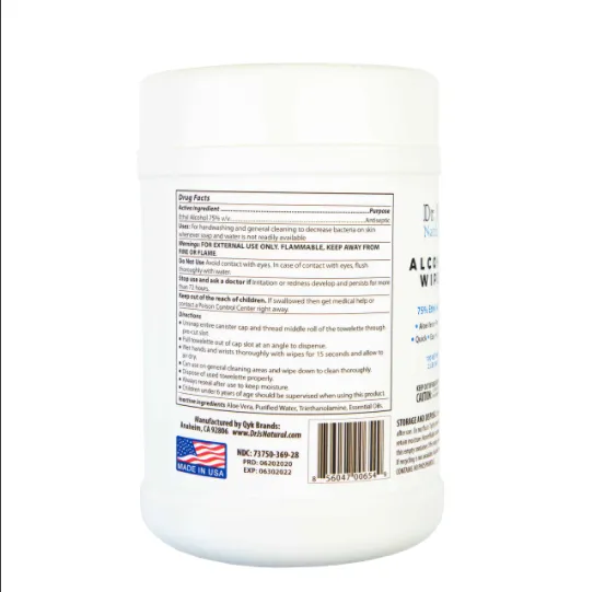 Alcohol Wet Wipes  (Case Pack 24)