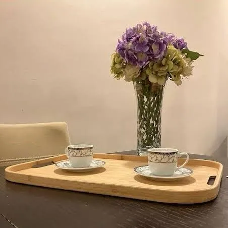 Bamboo Sleek Design Serving Trays Set of 3