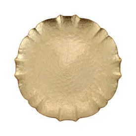 Baroque Glass Gold Service Plate/Charger