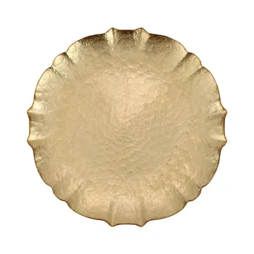 Baroque Glass Gold Service Plate/Charger