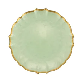 Baroque Glass Pistachio Dinner Plate