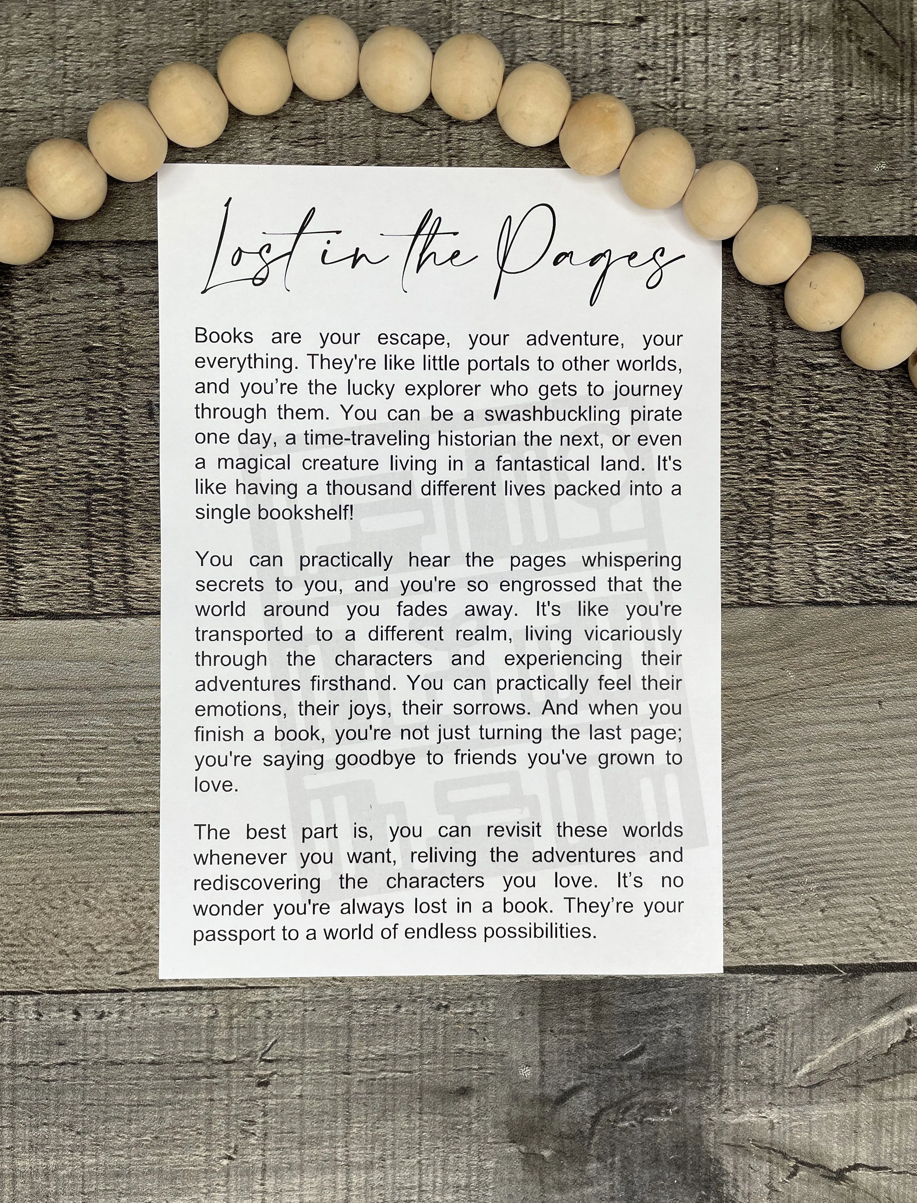 Book Lover Ornament - Story of Lost in the Pages