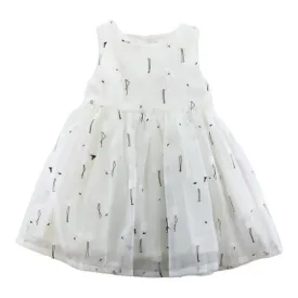 Bow Back Black & White Flamingo Dress