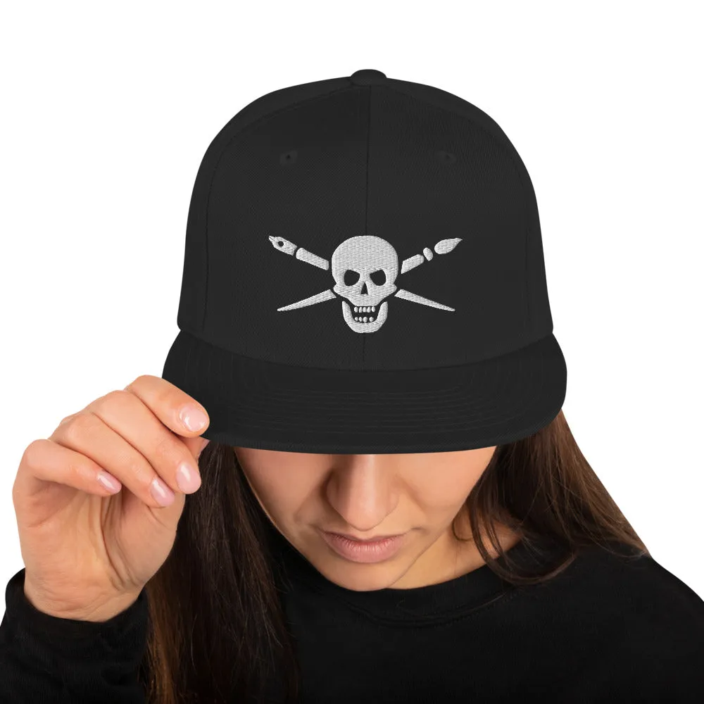 Brush and Bones Snapback Hat