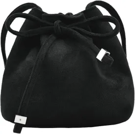 Bucket Bag Mini Suede Tote Bag for Women Drawstring Shoulder Handbag Ruched Crossbody Bag Fall Suede Purse 2024