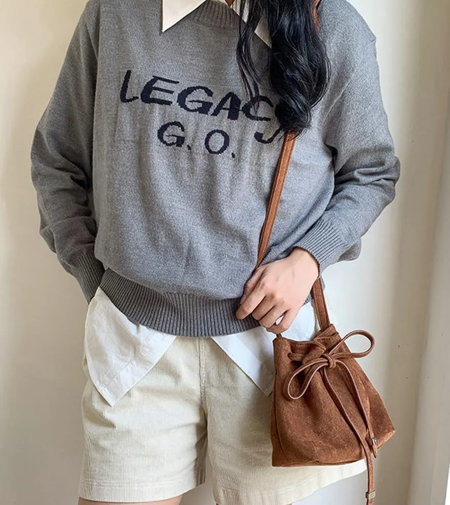 Bucket Bag Mini Suede Tote Bag for Women Drawstring Shoulder Handbag Ruched Crossbody Bag Fall Suede Purse 2024