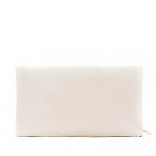 Bysummer Markfran Oversized Foldover Clutch Ivory