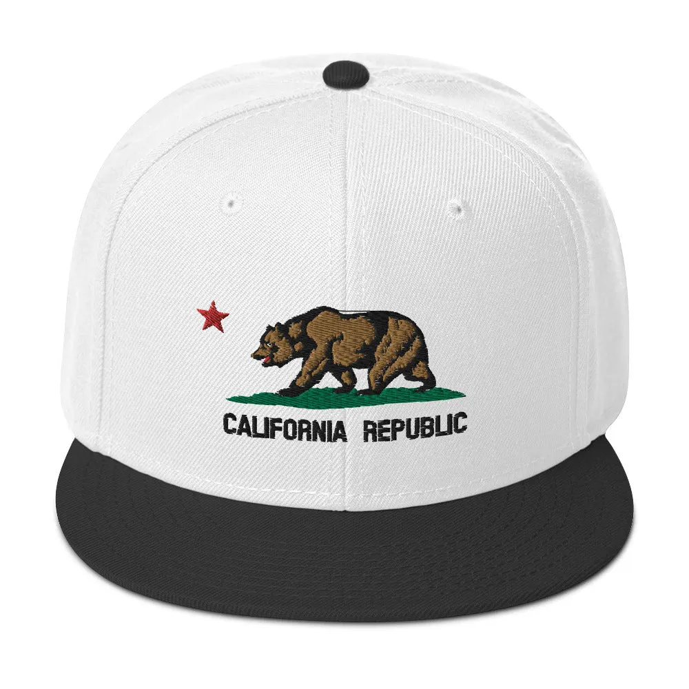 California Republic Flag Snapback Hat