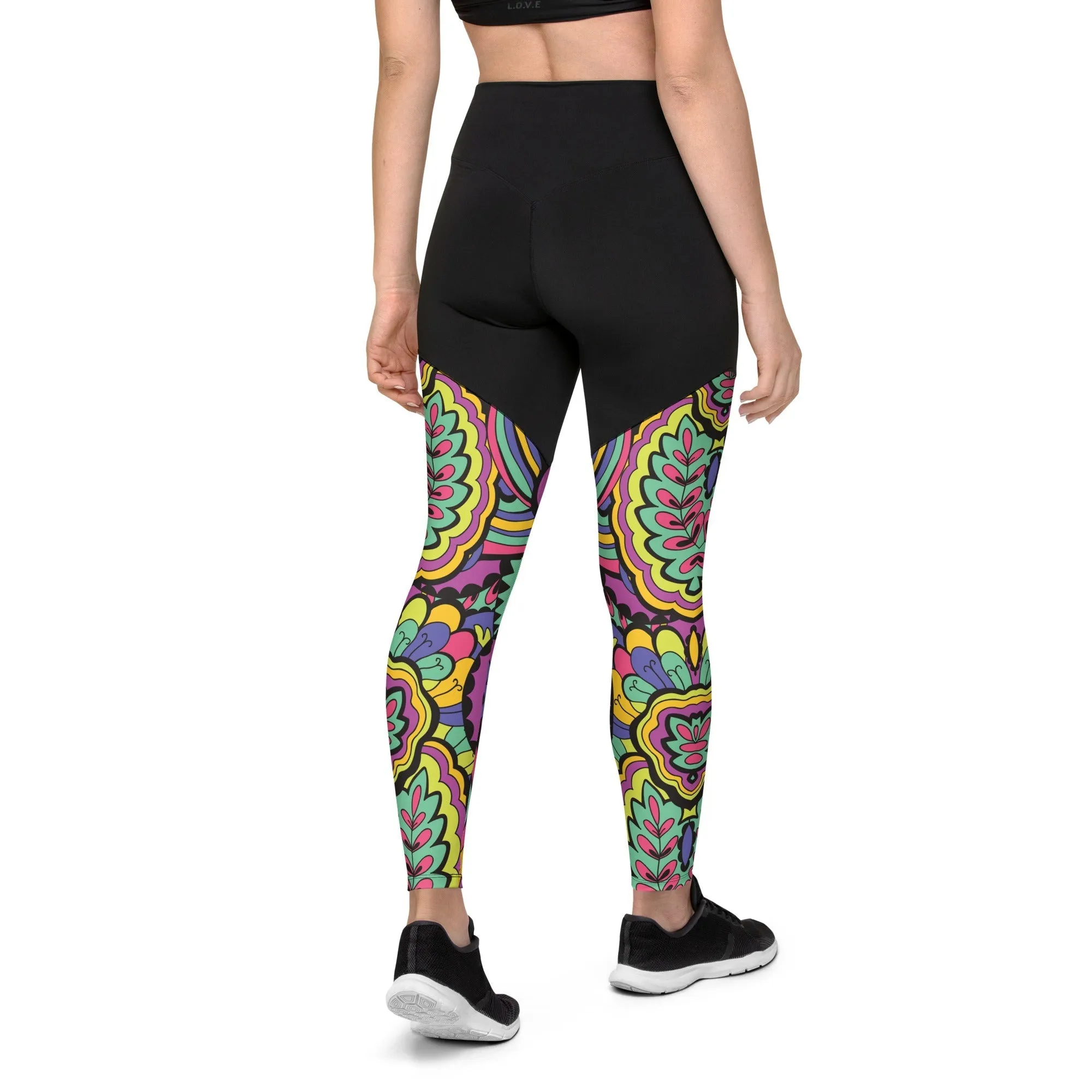 Colorful Fun Pattern Compression Leggings