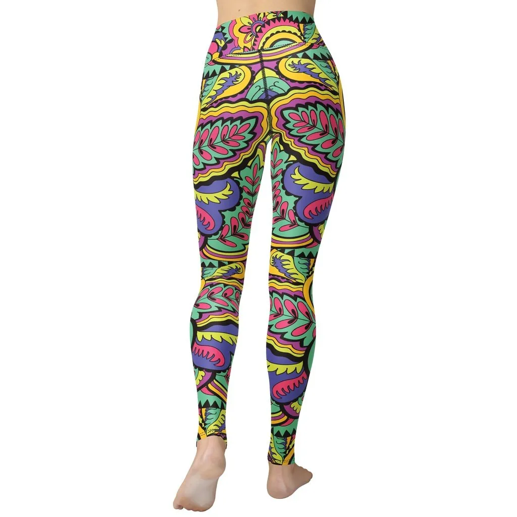 Colorful Fun Pattern Yoga Leggings