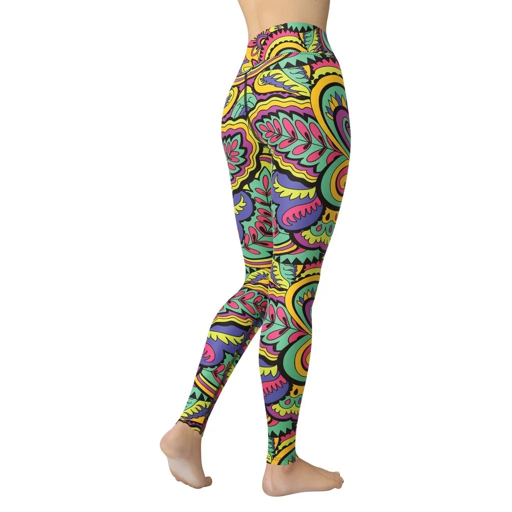 Colorful Fun Pattern Yoga Leggings
