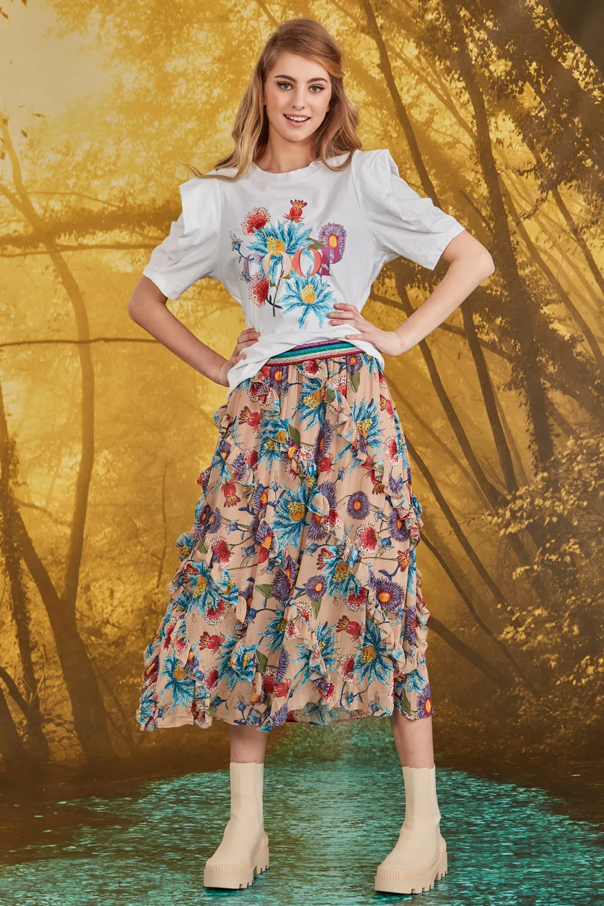 Coop - FRILLING & ABLE Skirt - You Grow Girl - Caramel