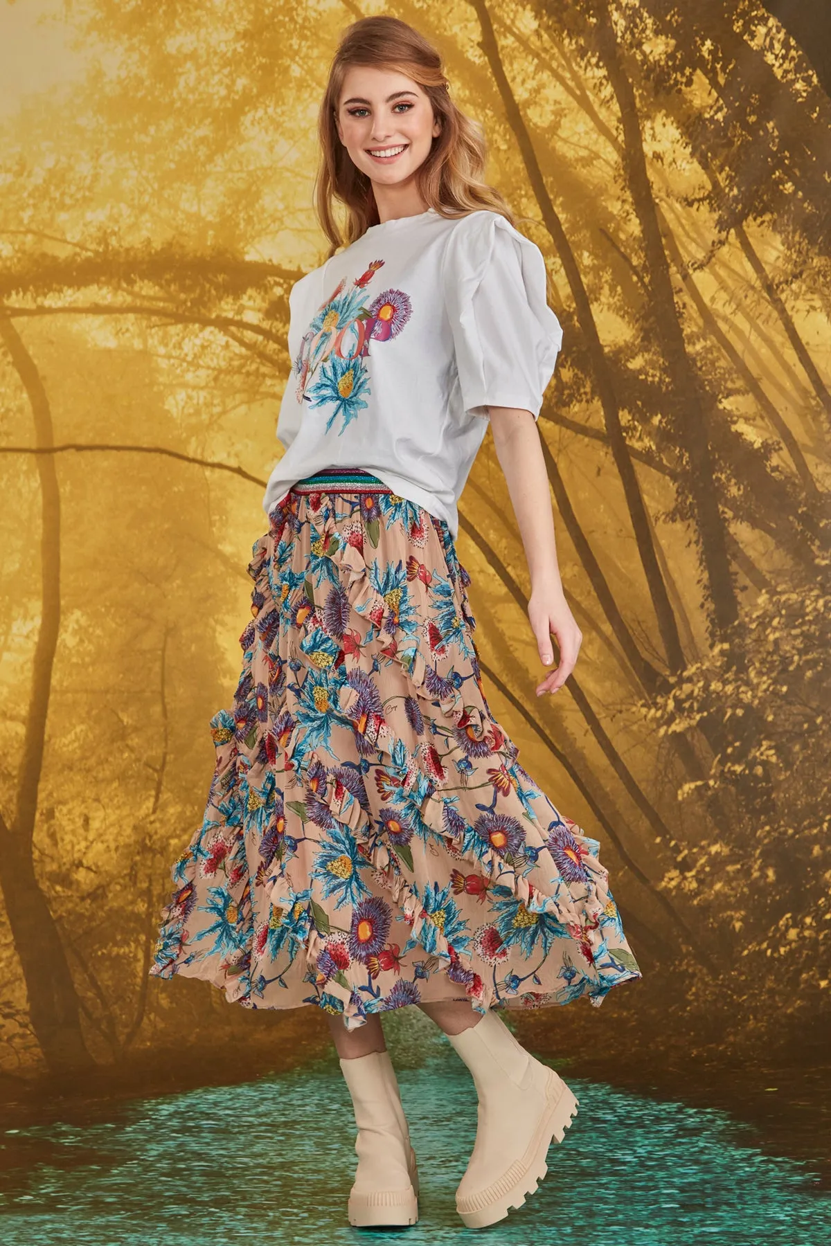 Coop - FRILLING & ABLE Skirt - You Grow Girl - Caramel