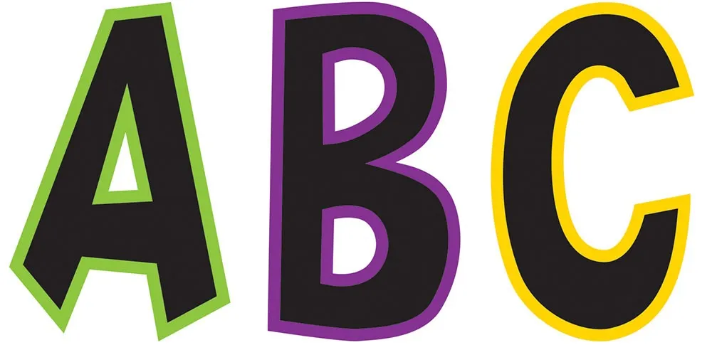 Electric Brights 7" Fun Font Letters