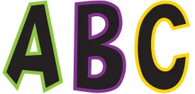Electric Brights 7" Fun Font Letters