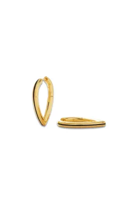 Enamel Byline Pearl Hoop Earrings