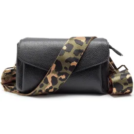 Envelope Black ( Olive Leopard Strap)