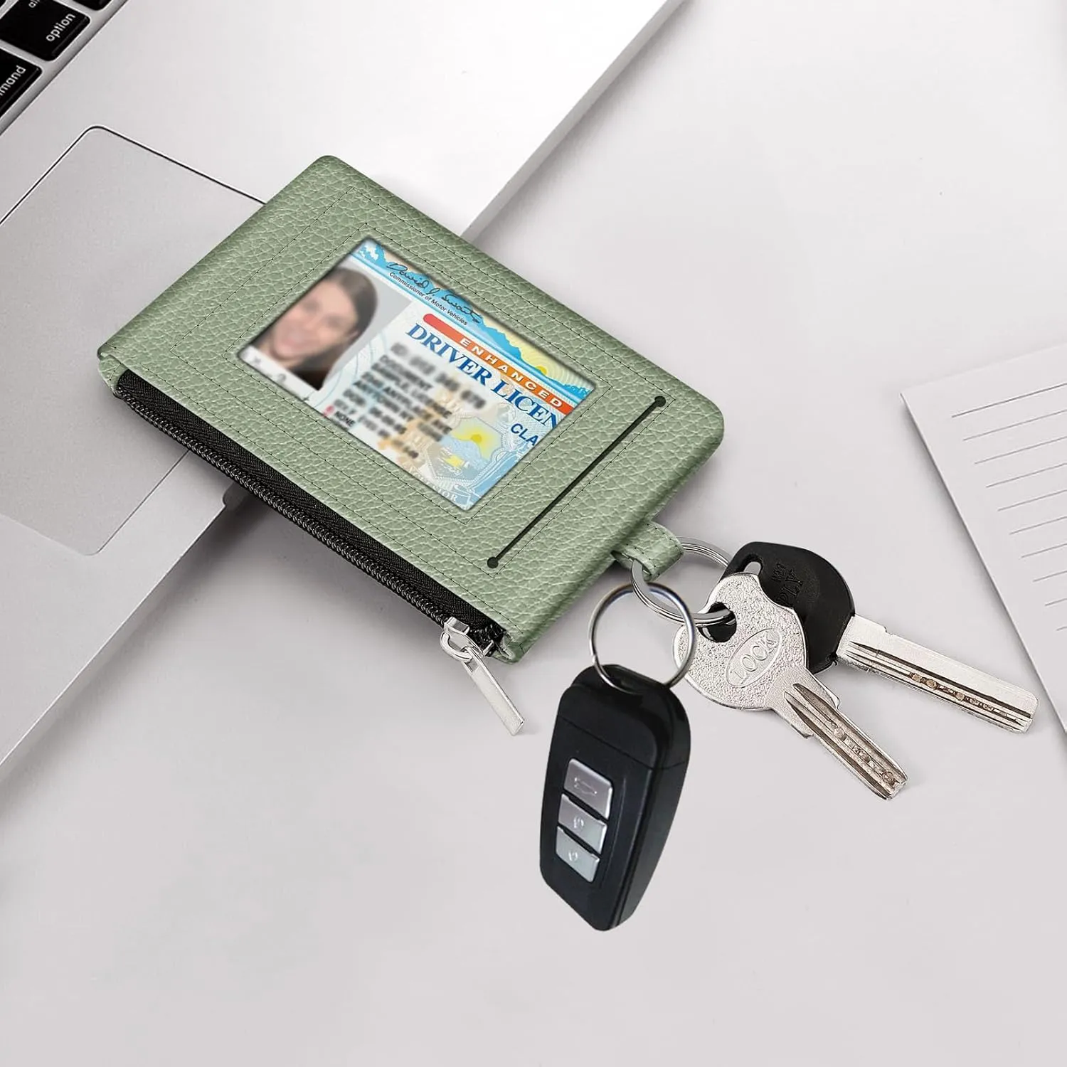 Fintie Zip ID Case Card Holder, Slim Coin Purse Wallet RFID Blocking Change Pouch with Key Chain
