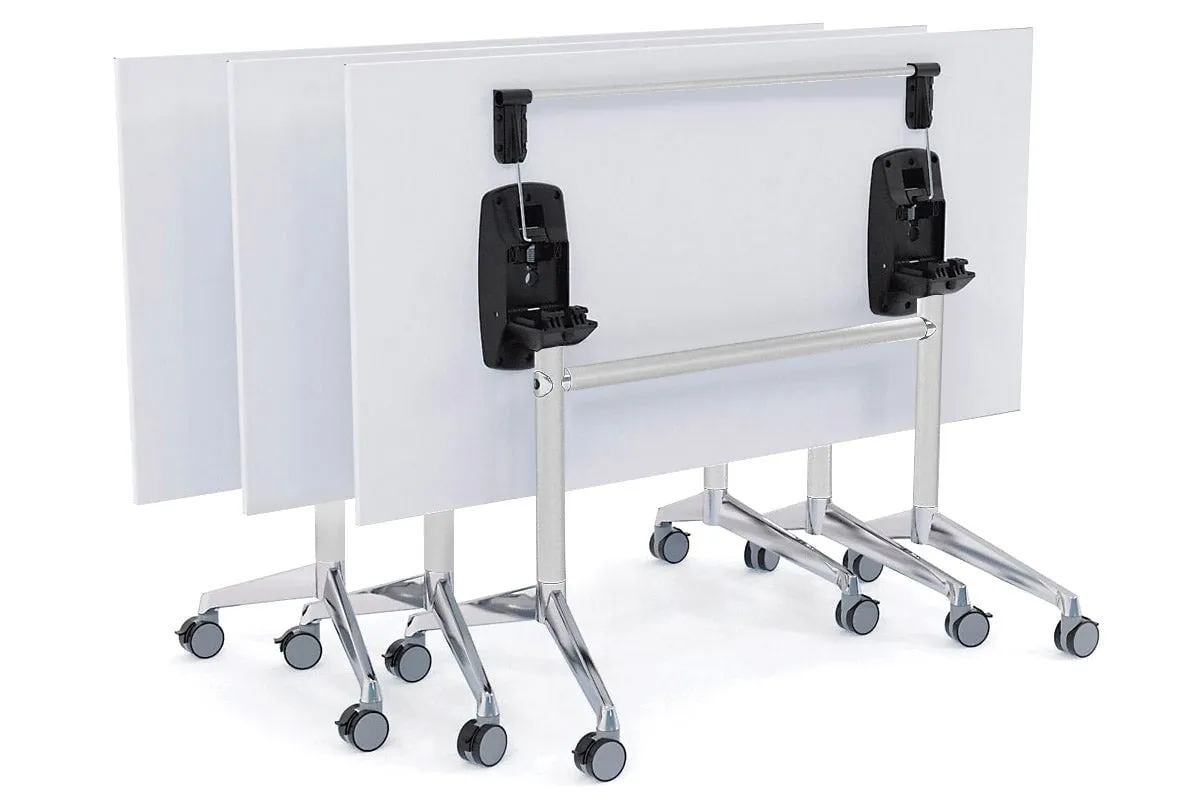Flip Top / Folding Mobile Meeting Room Table Blackjack [1800L x 800W]