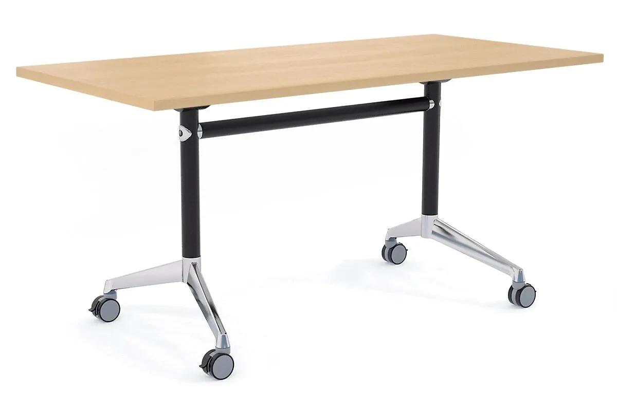 Flip Top / Folding Mobile Meeting Room Table Blackjack [1800L x 800W]