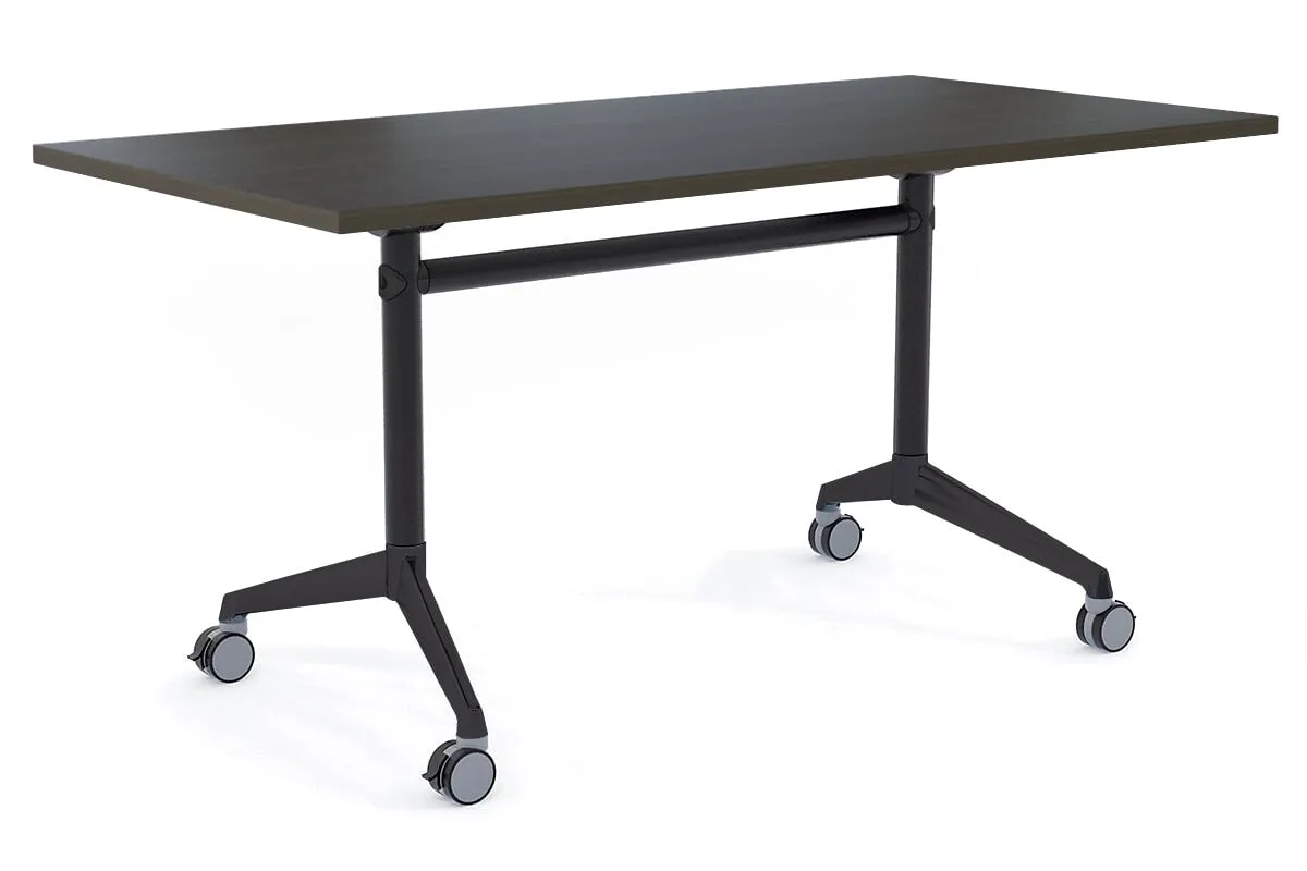 Flip Top / Folding Mobile Meeting Room Table Blackjack [1800L x 800W]