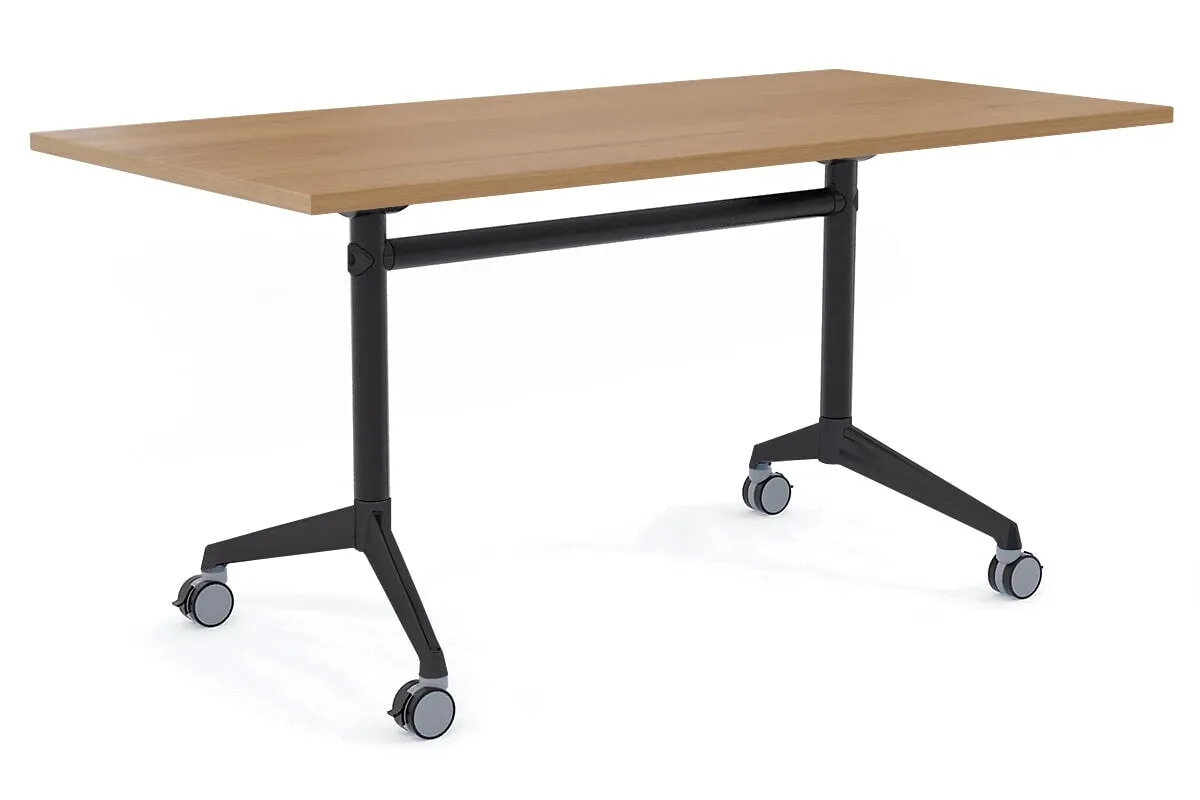 Flip Top / Folding Mobile Meeting Room Table Blackjack [1800L x 800W]