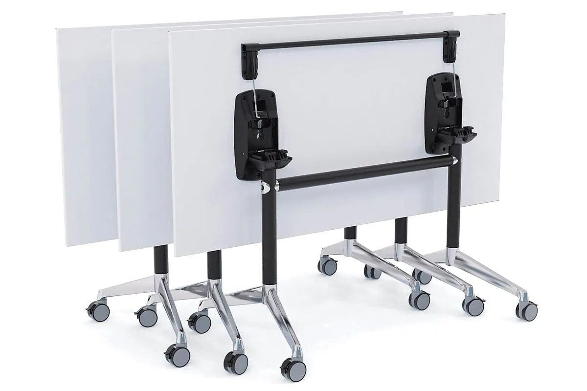 Flip Top / Folding Mobile Meeting Room Table Blackjack [1800L x 800W]
