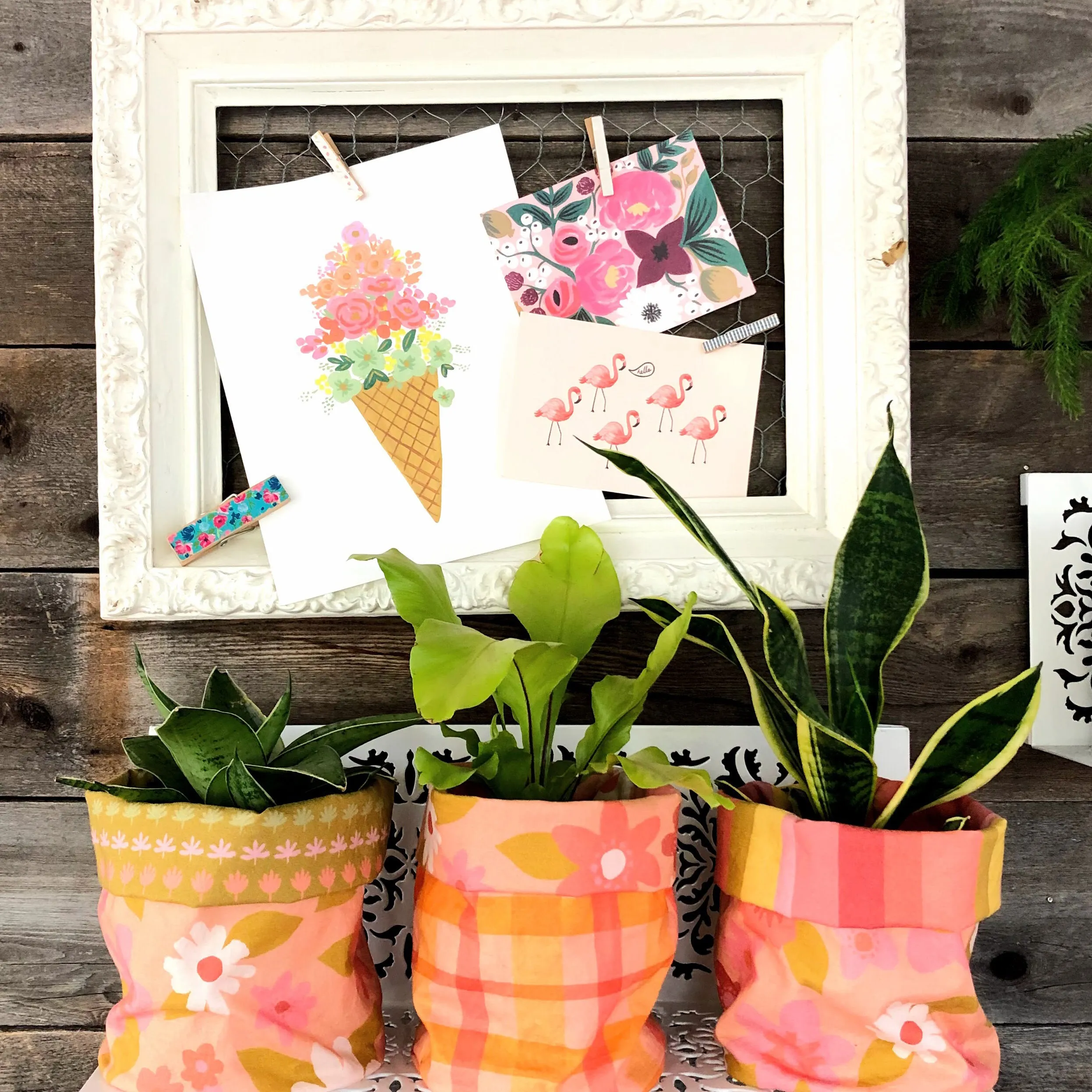 Free Fabric Planter Instructions