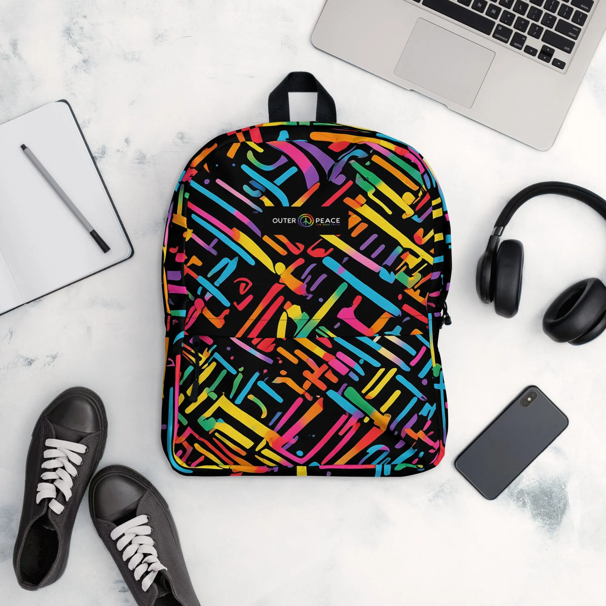 Fun Rainbow Pattern Backpack