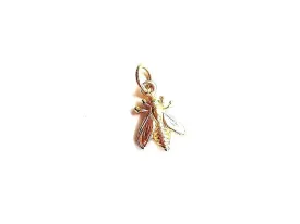 Gold Bee Charm, Bumblebee Charm, Queen Bee Charm, Gold Charm, Honeybee, Bee Jewelry, Bee Necklace, Pewter Charm, Jewelry Finding, Nature