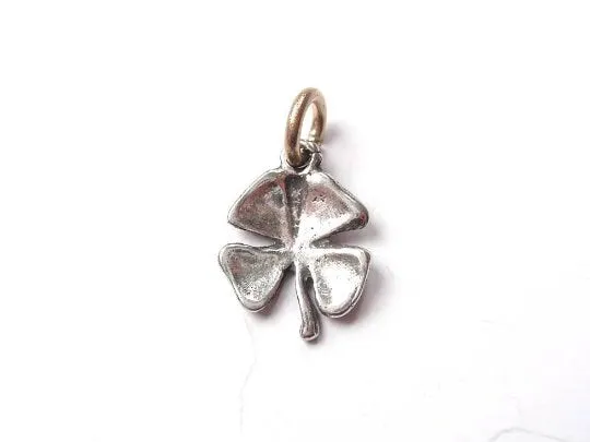Gold Clover, Shamrock Charm, Clover Charm, Lucky Charm, Gold Charm, Four Leaf Clover, Pewter Charm, Irish Charm, Jewelry Making, Finding