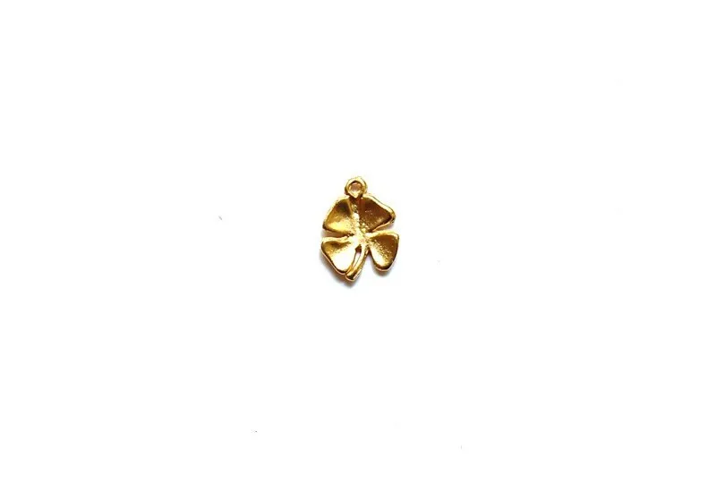Gold Clover, Shamrock Charm, Clover Charm, Lucky Charm, Gold Charm, Four Leaf Clover, Pewter Charm, Irish Charm, Jewelry Making, Finding