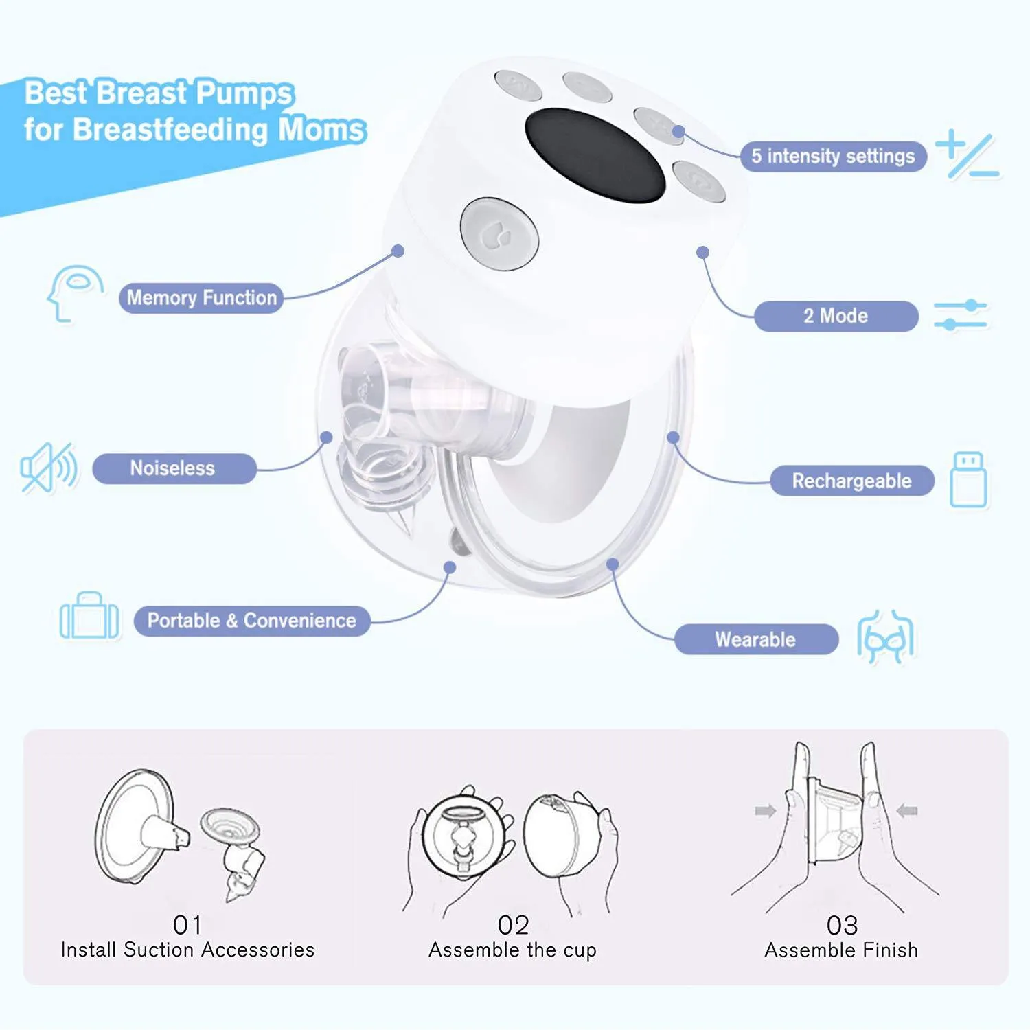 Hands Free Wearable Pumping Bra