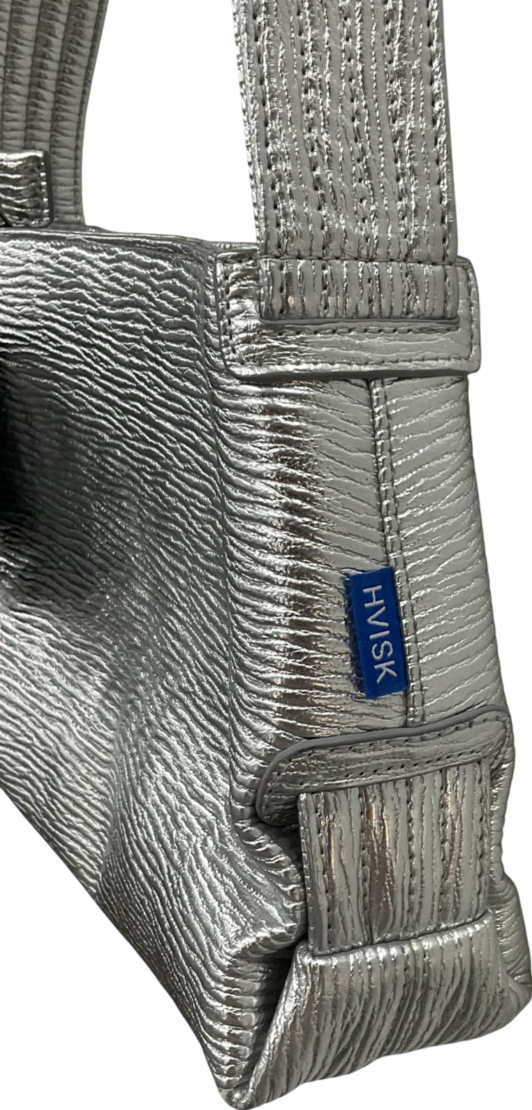 Hvisk Metallic Silver Shoulder Bag