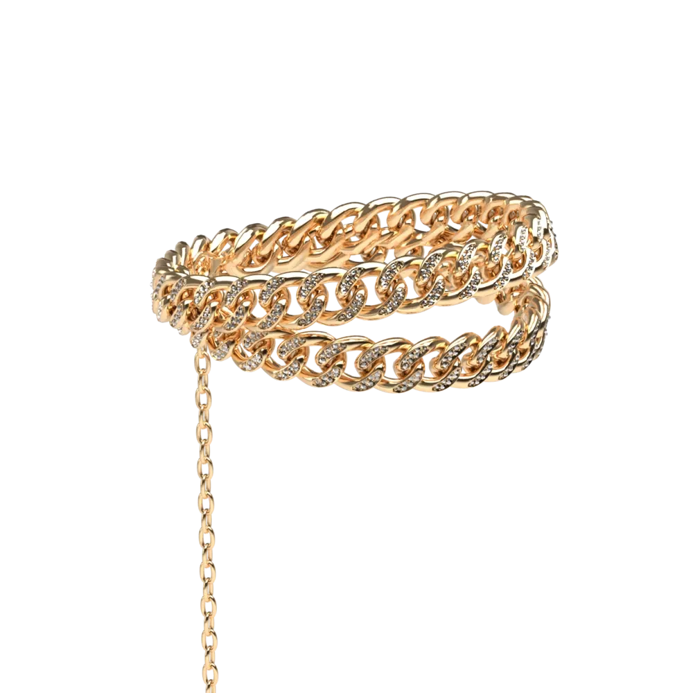 Iced Out Double Cuban Ankle Chain