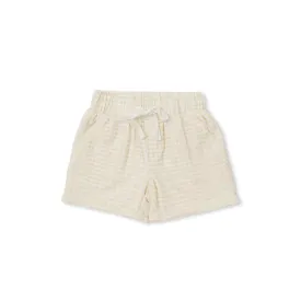 Indigo & Lellow - Cary Pocket Shorts | Beige Gingham