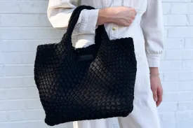 Jet Black Classic Woven Tote