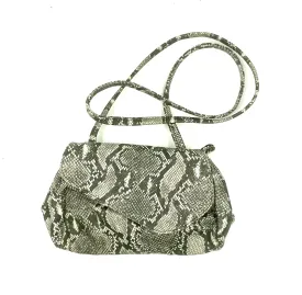 Josephine Crossbody Bag in Black White Python print on cowhide