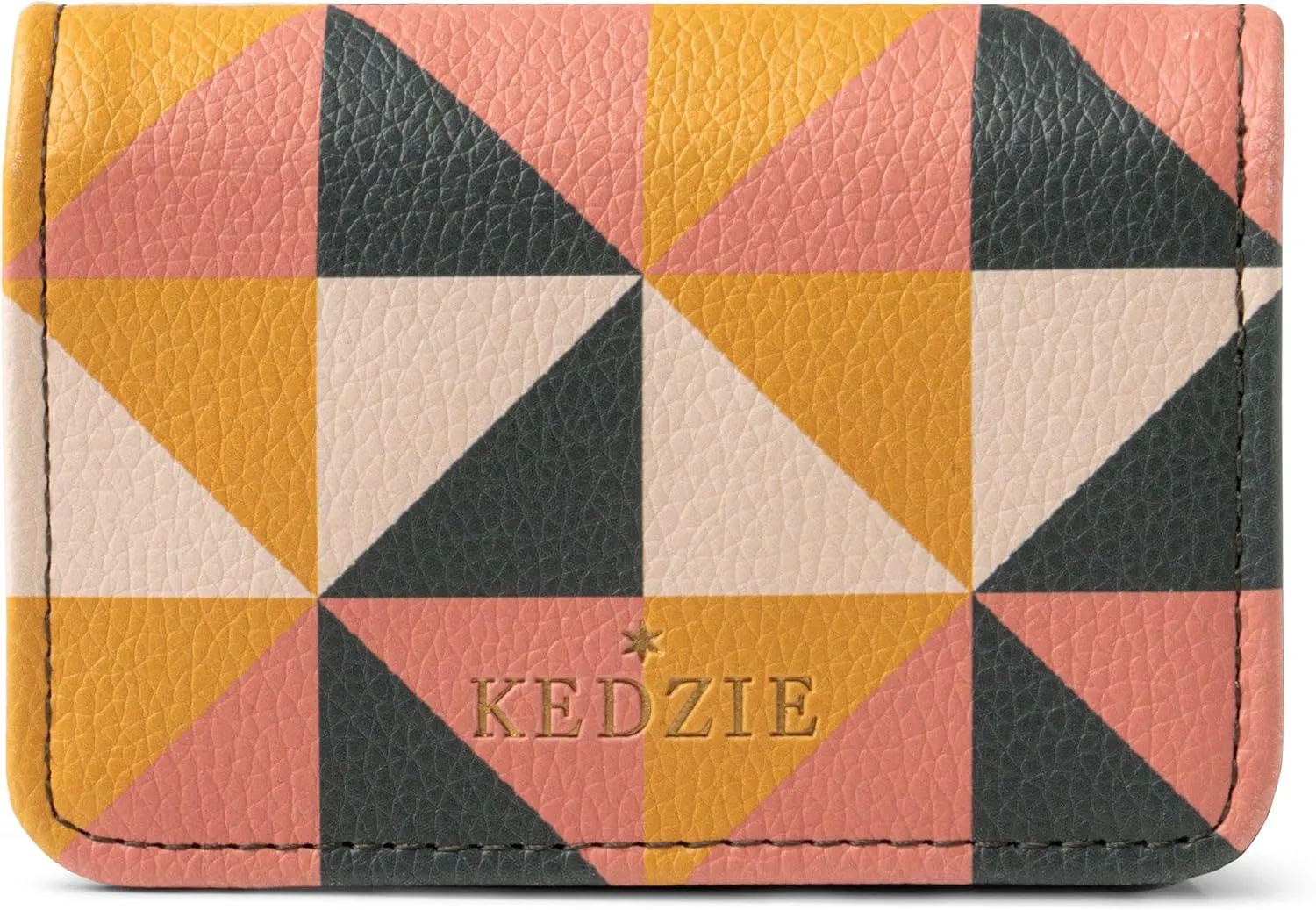 KEDZIE Essentials Only Cash & Card Wallet Clutch In Vegan Leather with Snap Closure for Women - Gilded