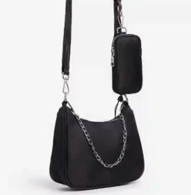 Kendell Nylon  Crossbody Bag - Black