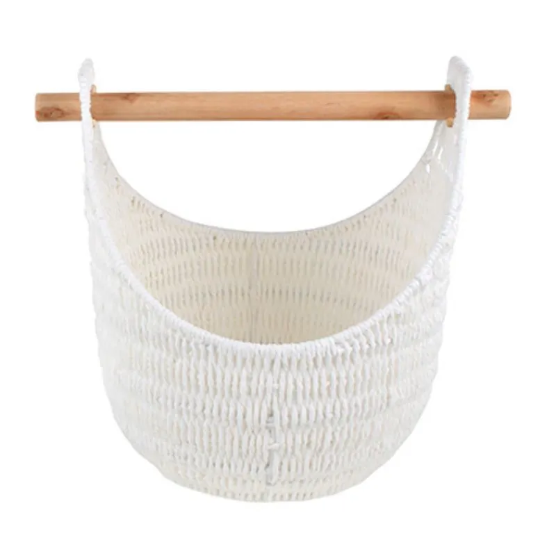 Large Hazel Storage Basket with Removable Pole Handle - 43cm x 38cm