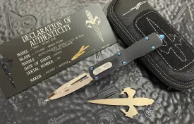 Marfione Custom Dirac Mirror Polished, Blue Ti hardware S/N 001