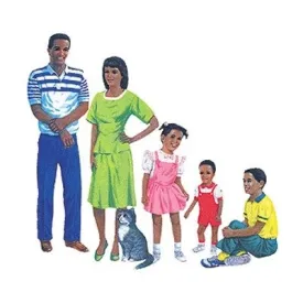 Multicultural Families Flannelboard Set - African-American Family