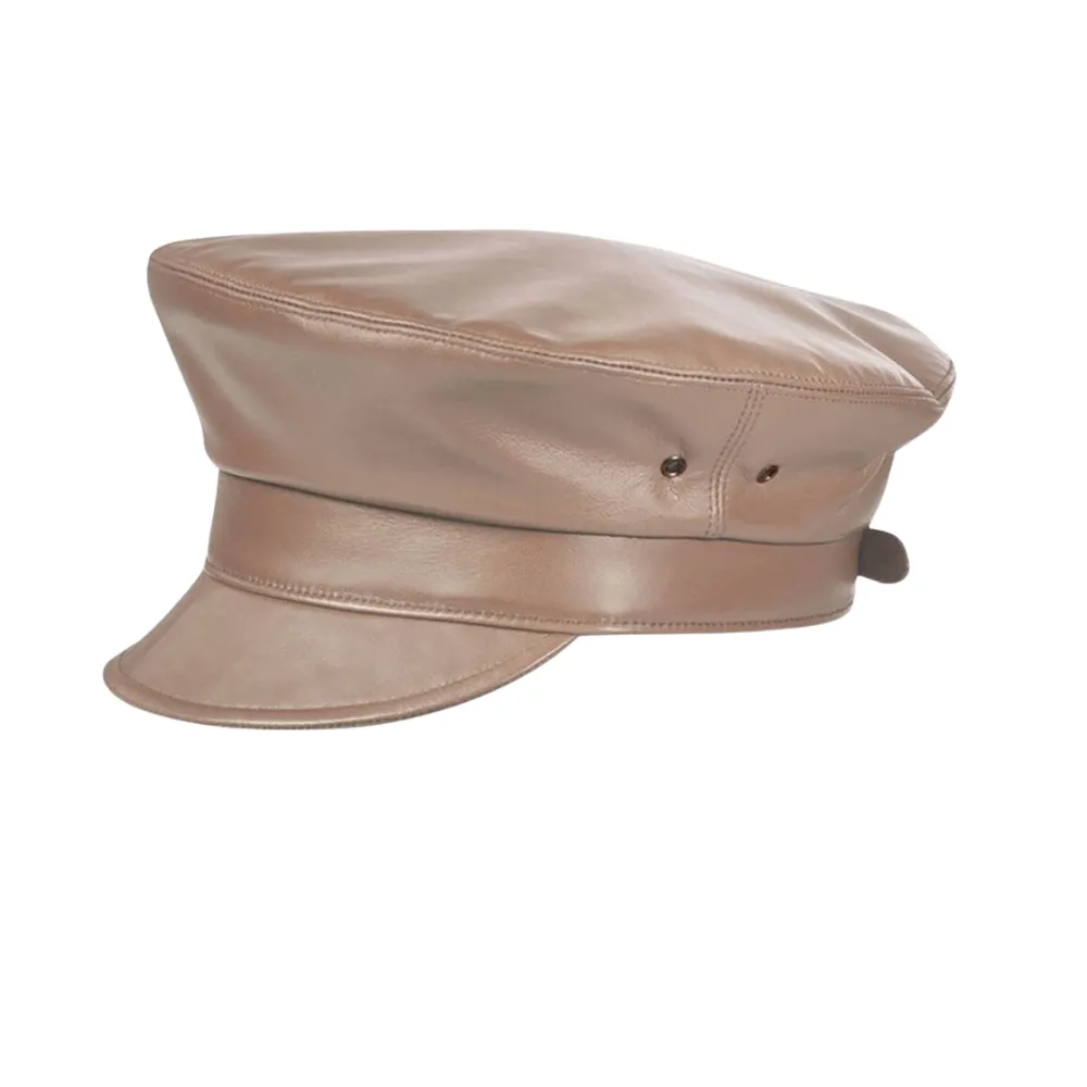 Night Porter Newsboy Leather Cap