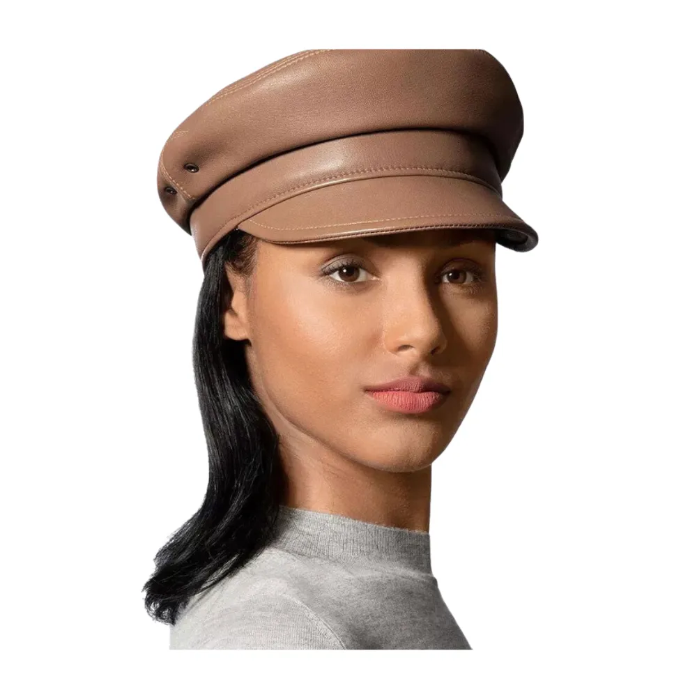 Night Porter Newsboy Leather Cap