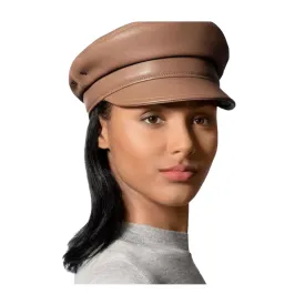 Night Porter Newsboy Leather Cap