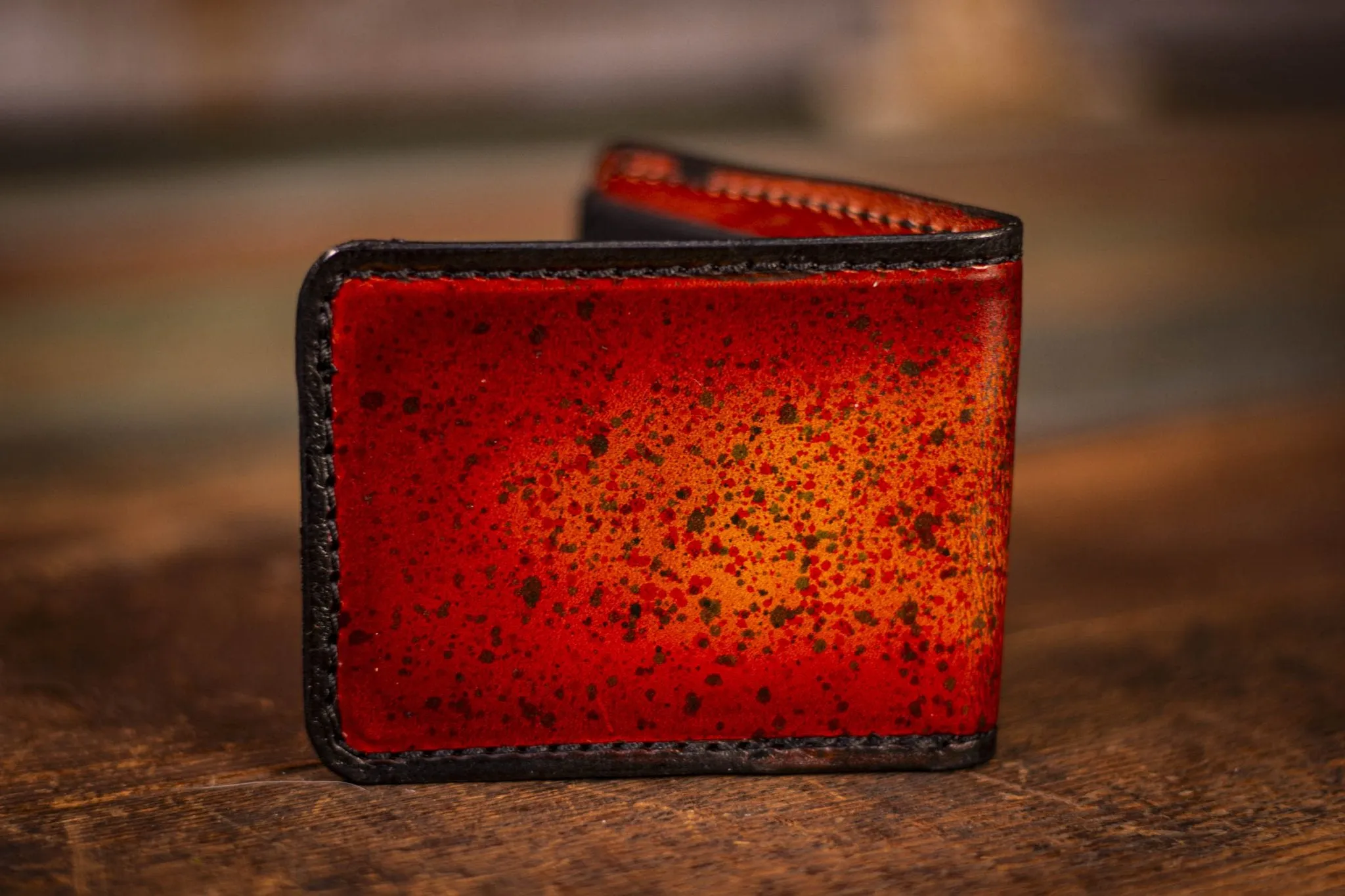 Norse-Inspired Handmade Leather Wallet with Trinity Knot