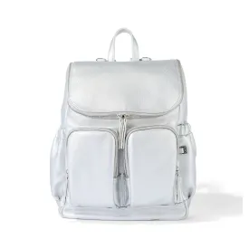 OiOi Nappy Backpack - Silver Dimple